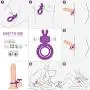 Electric Penis Ring, Yuechao Electric Male Ring with Mini Bullet for Couples Play Mens Vibrating Cock Ring Waterproof for Longer Harder Erection (Purple Rabbit) Electric Penis Ring, Yuechao Electric Male Ring with Mini Bullet for Couples Play Mens Vibrating Cock Ring Waterproof for Longer Harder Erection (Purple Rabbit)