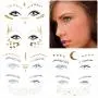 Face Tattoos Sticker, Freckle Sticker, Face Tattoos for Women, Face Metallic Temporary Tattoo Water Transfer Tattoo for Professional Make up Dancer Costume Parties Face Tattoos Sticker, Freckle Sticker, Face Tattoos for Women, Face Metallic Temporary Tattoo Water Transfer Tattoo for Professional Make up Dancer Costume Parties