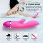 Medical Silicone G Spot Rabbit Vibrator -Pelepas Rechargeable Waterproof Dildo Vibrator Dual Motor 12 Vibration Modes Clitoris Vagina Stimulator Massager for Women or Couples (Pink)