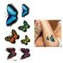 8 Sheets 3D Temporary Tattoo Sticker Butterfly Flower Design Body Chest Hand Art Decal Removable 8 Sheets 3D Temporary Tattoo Sticker Butterfly Flower Design Body Chest Hand Art Decal Removable