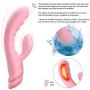 Expansion and Contraction Adjustable G Spot Rabbit Vibrator Intelligent Heated Magnetic Rechargeable Quiet Massager Dildo for Vagina Clitoris Stimulation -Sex Adult Toys for Women or Couples