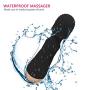 Wireless Mini Handheld Wand Massager with 12 Silent Frequency Modes, Personal Waterproof Rechargeable Power Massager for Relieving Body Muscle Soreness (NL-Black)