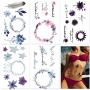 30 Sheets Watercolor Flowers Temporary Tattoos Stickers for Women Girls and Kids