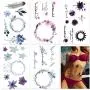 30 Sheets Watercolor Flowers Temporary Tattoos Stickers for Women Girls and Kids 30 Sheets Watercolor Flowers Temporary Tattoos Stickers for Women Girls and Kids