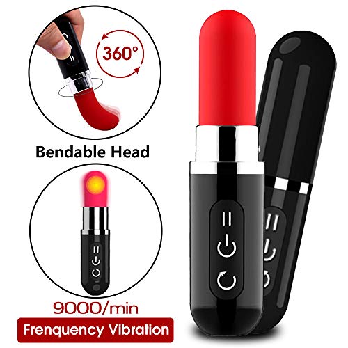 Orlupo Mini Bullet Vibrator,Small Silicone Lipstick Clit Vibrators for Women with Powerful Vibration,Rechargeable Waterproof Vibrating Bullet Clitoral Stimulator Adult Sex Toys for Women and Couples