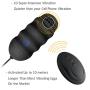 Remote Love Egg - 10 Strong Vibrations Wireless Remote Massager - 10 Standby Mode,Silicone,Waterproof & Rechargeable,Black