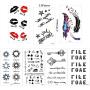 Konsait Temporary Tattoos for Adult Men Women Kids(30 Sheets), Waterproof Temporary Tattoo Fake Tattoos Body Art Sticker Hand Neck Wrist Cover Up Set