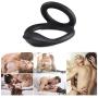 Durable Silicone Male Enhancement Exercise Bands Penis Ring, 1.3&quotDiameter of Small Ring & 2" Diameter of Big Rings Sex Toy for Men Black