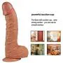 Realistic Dildos, Suction Cup Dildos 10 inch Huge Cock Dildos Super Big Size Penis with Handsfree Suction Cup Adult Sex Toy for Vaginal, G-Spot,Anal Play(Brown)