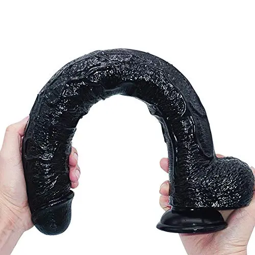TTQQJJ 17 Inch Lifelike Oversize Personal Body HandsFree with Strong Suction Cup for Female - Black - Eryanghuatan TTQQJJ 17 Inch Lifelike Oversize Personal Body HandsFree with Strong Suction Cup for Female - Black - Eryanghuatan