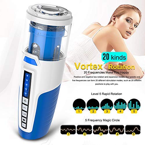 Sucking 310 Times/Min & 360° Rotating 10 Speed Electronic Males Massage Cup Intelligent Male Automatic Piston Cup for Husband Male Couples Men Toys