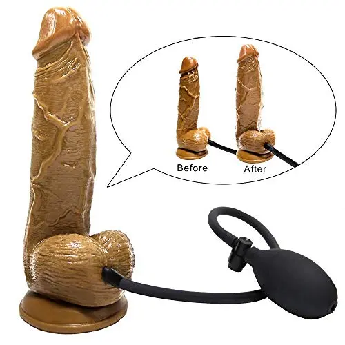 Inflatable Dildo with Suction Cup,Huge Dildo Anal Vaginal Stimulation,Testicles and Obvious Glans Female Sex Toy Create a Full Feeling Orgasms, Dong Max Insertable (Flesh Dildo) Inflatable Dildo with Suction Cup,Huge Dildo Anal Vaginal Stimulation,Testicles and Obvious Glans Female Sex Toy Create a Full Feeling Orgasms, Dong Max Insertable (Flesh Dildo)
