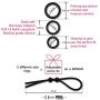 Cock Ring Set – 3 Penis Rings & 1 Adjustable Penis Tie – Erection Enhancing Sex Toy for Men and Couples