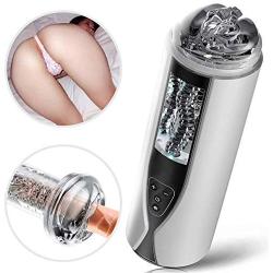 Best Male delay Training Male Oral Sex Automatic Masturbation Cup Voice Interactive Sucking Stimulation Toy Male Smart Cup Couple Gift White