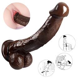 Realistic Dildos, Xocity, Big Dildos with Strong Suction Cup for Hand-Free Play Vagina G-spot Anal Simulate, Adult Sexy Toy for Men Women Female Couples