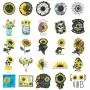 Sunflower Stickers, Laptop Stickers Vinyl Waterproof Stickers for Hydroflasks Water Bottle Stickers Computer Stickers for Teens Skateboard Guitar Phone Car Decals (50pcs)