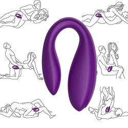 G-Spot Vibrators, Xocity, Clitoral Nipple Anal Vagina Vibrator with 10 Vibrations 10M Remote Control, Adult Sex Toys with Dual Motors for Women Men Male Female Couples Play, Purple