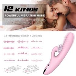 Clitorials Sucking Stimulator Vibrate Toy Oral Tongue Simulation, Waterproof 12 Frequency Sucking Vibration Wand, Soft & High Speed Clitorial Sucking Toy for Female,T-Shirt