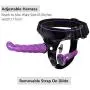 Strap on Dildo Double Dongs with Adjustable Harness G Spot Massager for Lesbian Female Sex Toy (Purple) Strap on Dildo Double Dongs with Adjustable Harness G Spot Massager for Lesbian Female Sex Toy (Purple)