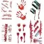 Halloween Zombie Scar Tattoo Sticker, 12 Sheets Waterproof Temporary Realistic Fake Bloody Wound Tattoos for Halloween Makeup, Cosplay and Masquerade Party Halloween Zombie Scar Tattoo Sticker, 12 Sheets Waterproof Temporary Realistic Fake Bloody Wound Tattoos for Halloween Makeup, Cosplay and Masquerade Party