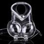 Oolong Balls Silicone Rìng Waterproof Maa-saage Tool for Couples (Transparent)