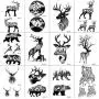 12 Pieces/Lot Black Elk Horn Little Waterproof Fake Tattoos Stickers For Men Women Arm Temporary Tatoos Moose Deer Hands Bear Fake Tattoo Paste Supplies 10x6cm 12 Pieces/Lot Black Elk Horn Little Waterproof Fake Tattoos Stickers For Men Women Arm Temporary Tatoos Moose Deer Hands Bear Fake Tattoo Paste Supplies 10x6cm