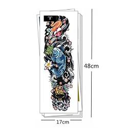 Pinkiou Temporary Tattoo Full Arm Body Stickers Arm Shoulder Tattoo For Man Women Buddha, Skull, Eagle eye, Beauty and Beast Etc (18-0094)