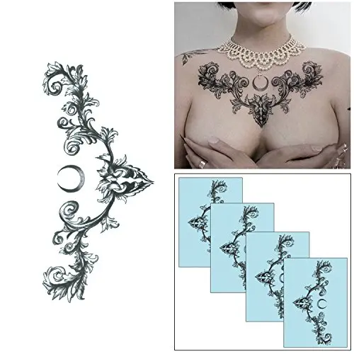 DaLin 4 Sheets Sexy Floral Temporary Tattoos for Women Flowers Collection (Flower Vine) DaLin 4 Sheets Sexy Floral Temporary Tattoos for Women Flowers Collection (Flower Vine)