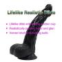 ZYYSQ Realistic Soft Hands Huge Massage with Strong Suction Cup for Women Mén ZYYSQ (Color : Black)