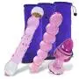 LeLuv Pretty Pink Glass Dildo and Butt Plug 3 Piece Gift Set Bundle with Premium Padded Pouches for Each LeLuv Pretty Pink Glass Dildo and Butt Plug 3 Piece Gift Set Bundle with Premium Padded Pouches for Each