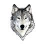 WYUEN 12 PCS/lot Wolf Temporary Tattoo Sticker for Women Men Fashion Body Art Adults Waterproof Hand Fake Tatoo 9.8X6cm FW12-01 (Wolf1)