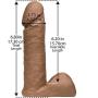 Doc Johnson Noches Latinas - ULTRASKYN - Pene Real Con Testiculos - 6 Inch - Dual Density Dildo with Removable Vac-U-Lock Suction Cup - F-Machine and Harness Compatible - Caramel