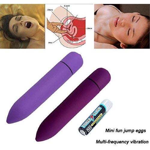 Gallity Women Sexy Toys Waterproof Mini Point Vibrating Massager Bullet Trigger Point Jumping Egg (B)