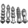 Electrode Anal Plug, Metal Double Electric Shock Pulse Therapy Deep Vagina Plug Accessories - A1