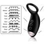 Vibrating Penis Ring with 10 Powerful Vibration Patterns for Couples, PALOQUETH Silicon Cock Ring Toy for Longer-Lasting Erections/Improved Sexual Skills