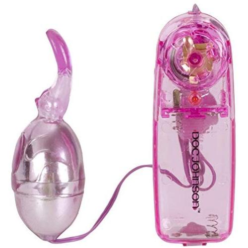 Doc Johnson The Bunny - Stimulator Egg - Multi-Speed Vibrating Egg Partially Coated in Soft Jelly - Cute Bunny Face and Ears - Pink