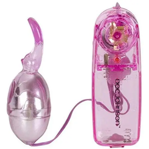 Doc Johnson The Bunny - Stimulator Egg - Multi-Speed Vibrating Egg Partially Coated in Soft Jelly - Cute Bunny Face and Ears - Pink