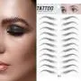 DKAF 2 Pcs 3D Hair-Like Authentic Eyebrows, Waterproof Imitation Ecological Natural Tattoo Eyebrow Stickers, Grooming Shaping Brow Shaper Makeup Eyebrow Transfer-E16 DKAF 2 Pcs 3D Hair-Like Authentic Eyebrows, Waterproof Imitation Ecological Natural Tattoo Eyebrow Stickers, Grooming Shaping Brow Shaper Makeup Eyebrow Transfer-E16