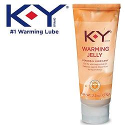 K-Y Warming Jelly Personal Lubricant (2.5 oz), Premium Non-Greasy Warming Lube For Women, Men & Couples