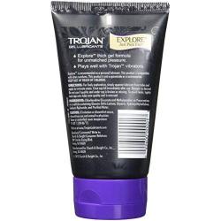 TROJAN Gel Lubricant Explore Just Pure Fun Water Base Gel Fragrance & Dye Free Gel Lubricant for Unmatched Pleasure Net Wt. 4 Oz or 113 G