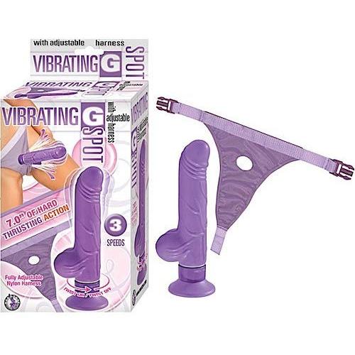Nasstoys Vibrating G-Spot with Adjustable Harness, Purple