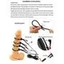Electro Sex/E-Stim, Luxury Electric Stimulation Set with Cock Ring, Stainless Steel Anal Plug and 4 Patch/Pad, Vaginal Anal Dildo Stimulation Torture SM Sex Toys Masturbator for Women Men Couples