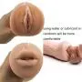 Pocket Pussy Masturbator, Sexrabbit 2 in 1 Vagina Oral Sex Blow Job Stroker Deep Throat Tongue Adult Toys for Men Masturbation Sexual Pleasure Gift
