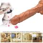 10 Inch Realistic Penis Dildo with Suction Cup for Hands-Free Play Dong with Balls Fake Penis Adult Sex Toys for Female Masturbation(Brown)