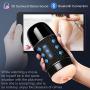 Jrtie Electric Male Training Equipment, 3D Realistic Multi-Speed Mode, Sound, Vibration, Massage Equipment, Safe Skin-Friendly Materials, Mobile Phone Bluetooth Control Mens T-Shirt