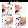 540 PCS Halloween Spiders and Net Body and Face Temporary Tattoos Stickers for kids and adults Costume