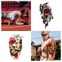 42 Sheets Temporary Tattoos Stickers (Include 10 Sheets Large Stickers), Fake Body Arm Chest Shoulder Tattoos for Men and Women