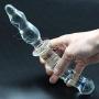 Multifunctional Glass Wand for pleasure anal plug wand Big Double Dong Headed Crystal wand