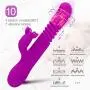JunRP 10 Frequency Thrusting Monster Fluttering Vibrantor Rabbit Body Msaager - Waterproof & Slient, Best Gift for Lover - Purple