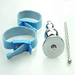 EDTara Urethral Sound Anal Plug Sets Electric Shock Pulse Penis Stimulation Metal Butt Plug Cock Ring Rope Couples Sex Game Male Masturbation Tool